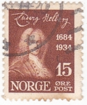 Sellos de Europa - Noruega -  LUDVIG HOLBERG- dramaturgo