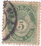 Stamps Norway -  CORNETA Y CIFRAS