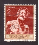 Stamps Spain -  Viejo desnudo al sol- Fortuny