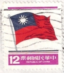 Stamps China -  bandera