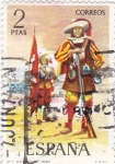 Stamps Spain -  Arcabucero de infantería 1632-UNIFORMES MILITARES   (S)