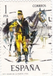 Stamps Spain -  Húsar de la muerte 1705-UNIFORMES MILITARES   (S)