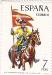 Stamps Spain -  Portaguión de Dragones de Numancia 1737-UNIFORMES MILITARES   (S)