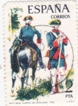Stamps Spain -  Real Cuerpo de Artillería 1762-UNIFORMES MILITARES   (S)