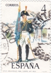 Sellos de Europa - Espaa -  Abanderado del Real Cuerpo de Artillería 1803-UNIFORMES MILITARES   (S)