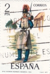 Stamps Spain -  Gastador del Regimiento de Ingenieros 1850-UNIFORMES MILITARES   (S)