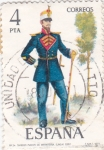 Stamps Spain -  Tambor Mayor de Infantería de Línea 1861-UNIFORMES MILITARES   (S)
