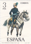 Stamps Spain -  Comandante de Estado Mayor 1884-UNIFORMES MILITARES   (S)