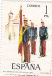 Sellos de Europa - Espaa -  Abanderado de Infantería Regimiento Inmemorial del Rey 1908-UNIFORMES MILITARES   (S)