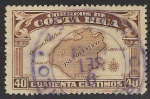 Stamps Costa Rica -  MAPA DE LA ISLA DEL COCO