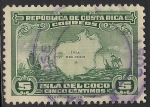 Stamps Costa Rica -  MAPA DE LA ISLA DEL COCO Y NAVES DE COLÓN.