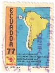 Stamps Ecuador -  mapa