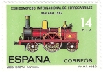 Stamps Spain -  tren