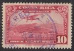 Stamps Costa Rica -  Avión de correos aterrizando.