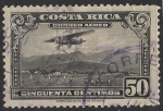 Stamps : America : Costa_Rica :  Avión de correos aterrizando.