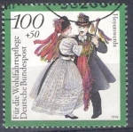Stamps Germany -  1592 - Traje regional de Hoyerswerda