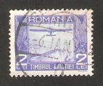 Stamps Romania -  13 - Avión sobrevolando las montañas
