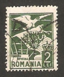 Sellos de Europa - Rumania -  4 - Águila y escudo de armas