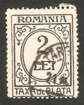 Stamps : Europe : Romania :  88 - Cifra, Sello de tasa