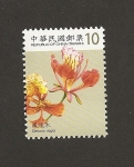 Stamps Taiwan -  Delonix regia