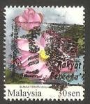 Stamps : Asia : Malaysia :  1409 - Flor de jardín.nelumbium nelumbo