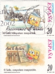 Stamps Spain -  RECORREMOS EL MUNDO y AMA LA LECTURA-El sello, compañero inseparable  (S)