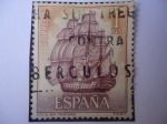 Stamps Spain -  Ed:1605-Homenaje a la Marina  Española-Navío Santísima Trinidad
