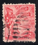 Stamps Cuba -  LIBERTAD LLEVANDO LA BANDERA Y TABACO.