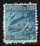 Stamps America - Cuba -  TABACO Y ESCUDO DE ARMAS DE CUBA.