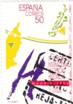 Stamps Spain -  17 Congreso Internacional de Ciencias Históricas Madrid 1990   (S)