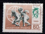 Stamps Hungary -  Esgrima