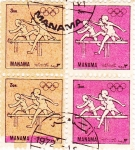 Stamps : Asia : Bahrain :  OLIMPIADA- Salto de obstáculos