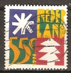 Stamps Netherlands -  Navidad-estrella y árbol de Navidad. 