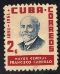 Stamps : America : Cuba :  Cent. del nacimiento del mayor general Francisco Carrillo (1851-1926)