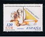 Stamps Spain -  Edifil  3781  Exposición Nacional de Filatelia Juvenil Juvenia 2001.  