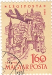 Stamps Hungary -  Avión sobrevolando- Veszprem 