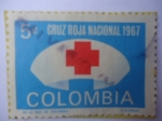 Stamps Colombia -  Cruz Roja Nacional 1967