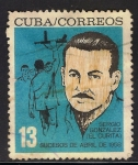 Stamps : America : Cuba :  SERGIO GONZALEZ (EL CURITA). SUCESOS DE ABRIL DE 1958.