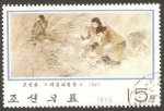 Sellos de Asia - Corea del norte -  1300 - Cuadro, Soldados a cubierto