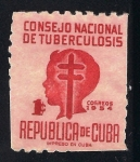 Stamps Cuba -  CONSEJO NACIONAL DE TUBERCULOSIS.