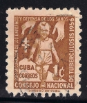 Stamps Cuba -  CONSEJO NACIONAL DE TUBERCULOSIS.