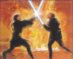 Stamps United States -  Star Wars - Anakin Skywalker and Obiwan Kenobi