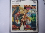 Sellos de America - Colombia -  América-Magia-Mito y Leyenda - Dibujo de:Al. Vivero