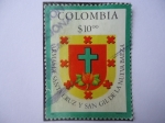 Stamps Colombia -  escudo de Armas de Santa Cruz y San Gil de la Nueva Baeza