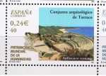 Stamps : Europe : Spain :  Edifil  3853  Patrimonio Mundial de la Humanidad.  " Conjunto arqueológico de Tarraco . Anfiteatro r