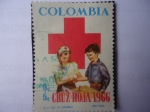 Stamps Colombia -  Cruz Roja 1966
