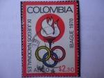 Stamps Colombia -  IX Juegos Nacionales - Ibagué 1970 -9° Edición - Emblema.