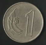 monedas de America - Uruguay -  UN NUEVO PESO ( FRONTAL)