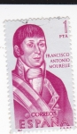 Stamps Spain -  FRANCISCO ANTONIO MOURELLE-Forjadores de América Costa de Mutka (T)