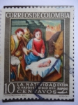 Stamps Colombia -  LA NATIVIDAD - G.Vasquez - Siglo XVII